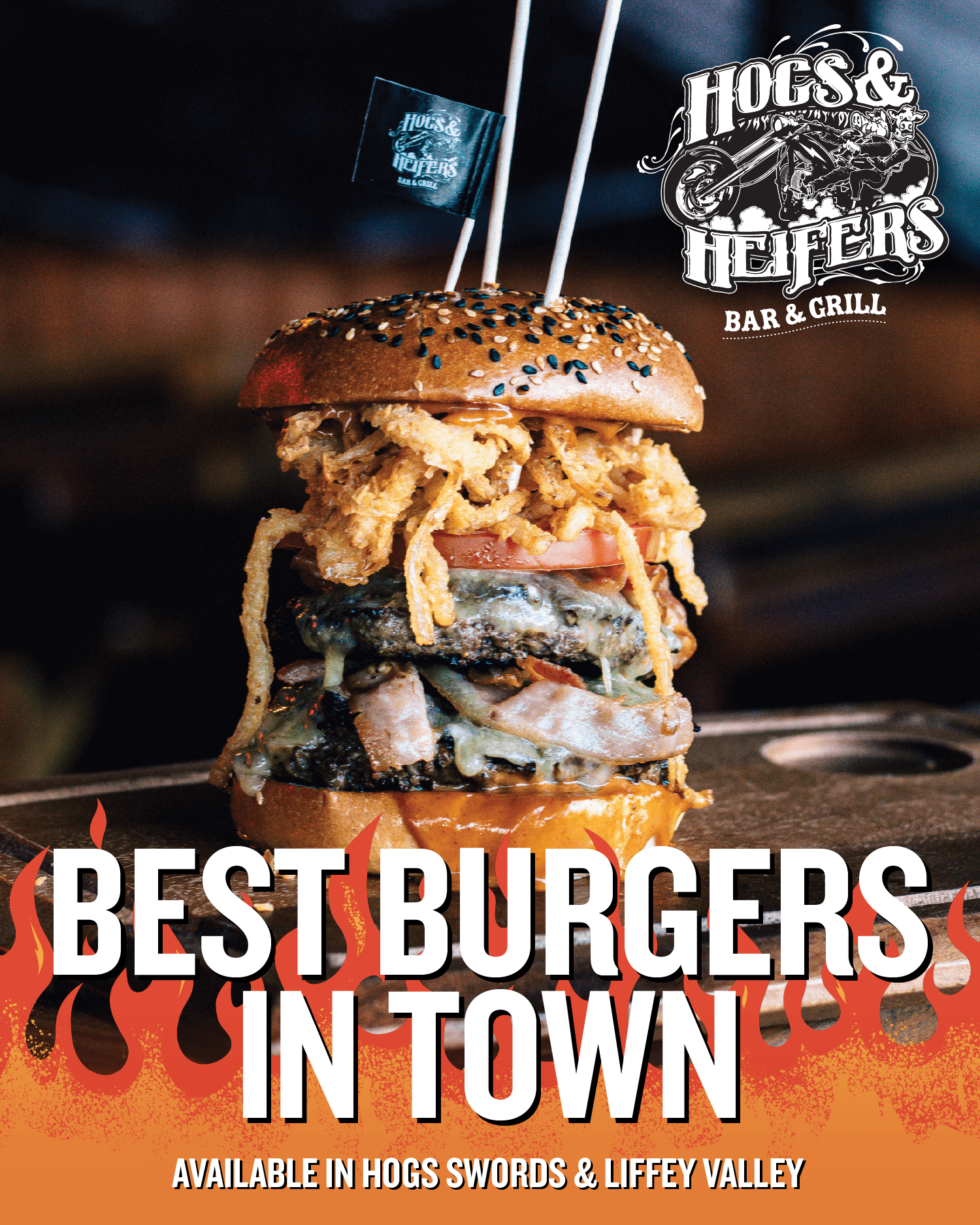 Best burger in town, Hogs and Heifers